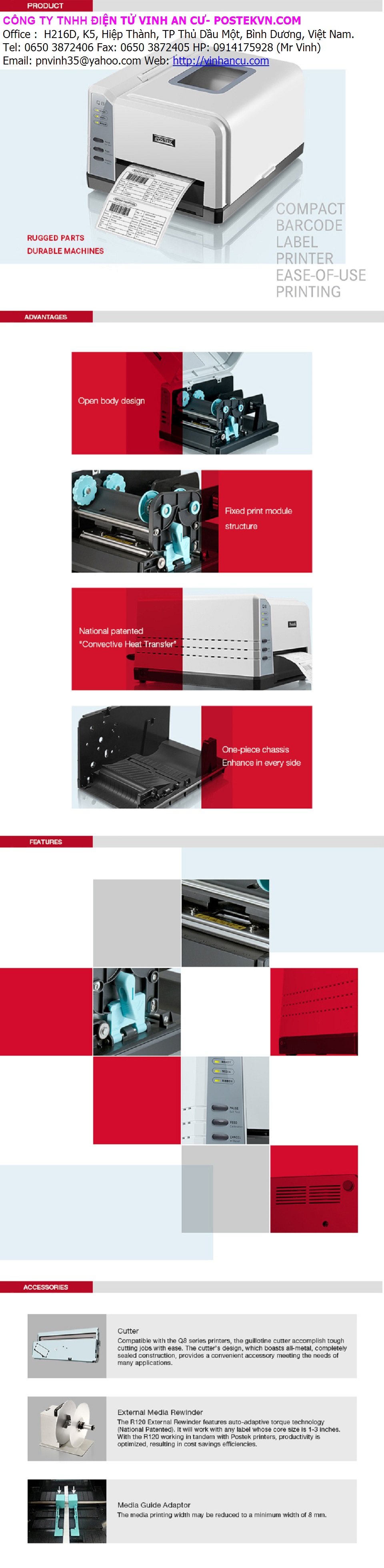 Top 5 máy in mã vạch Postek đáng mua! 8 máy in tem nhãn postek q8 300 dpi giá rẻ